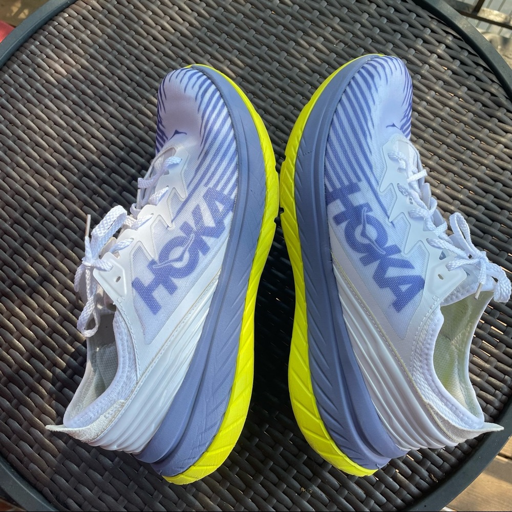 Hoka One One Carbon X-SPE  White Blue Ice Shoes W13/M12 Unisex